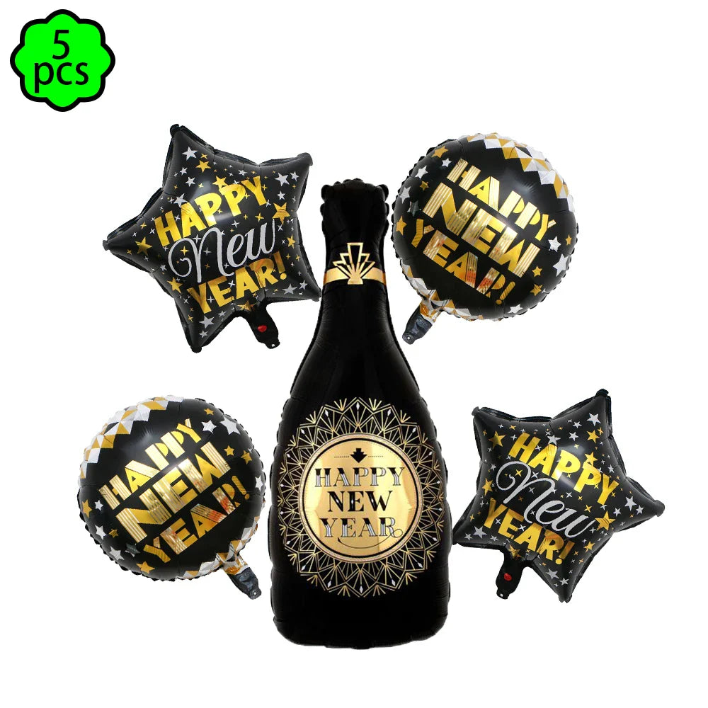 New Year 2024 number foil Balloon Hello 2024 New Year banner Balloon 2024 new year decor balloon Happy New Year Party Decoration