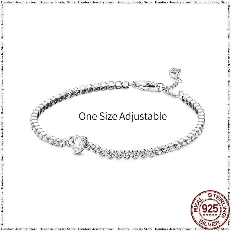 New in 925 Sterling Silver Snake Chain Charm Bracelet Fits Original Brand Pendant Charm Bead For Women Heart Bracelets Jewelry