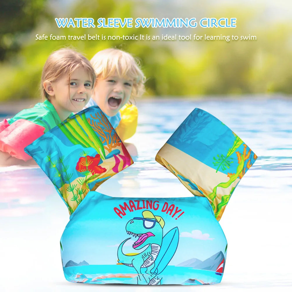 Baby Float Cartoon Arm Sleeve Life Jacket Swimsuit Foam Safety Swimming Training Floating Pool Float Swimming Ring Children Swim