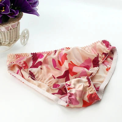 Lingerie Mid Rise 100% Natural Silk Briefs Mulberry Silk Panties Women's Underwear