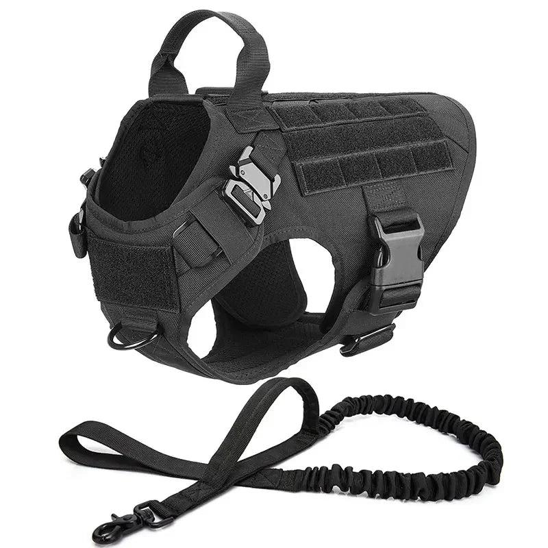 Tactical Vest Pet German Shepherd Golden Retriever Tactical Training Dog Harness and Leash Set For All Breeds Dogs