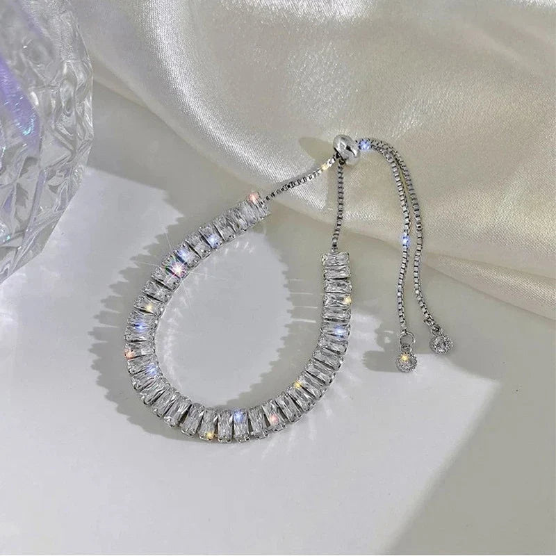 Luxury Color Cubic Zirconia Gold Color Tennis Bracelets For Women Girls 2022 New Trend Chain Bracelets Jewelry Party Gifts