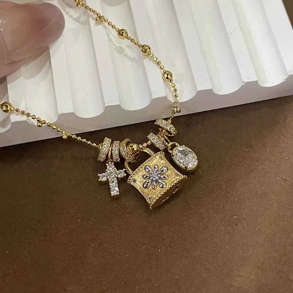 Cute Lock Pendant Necklace