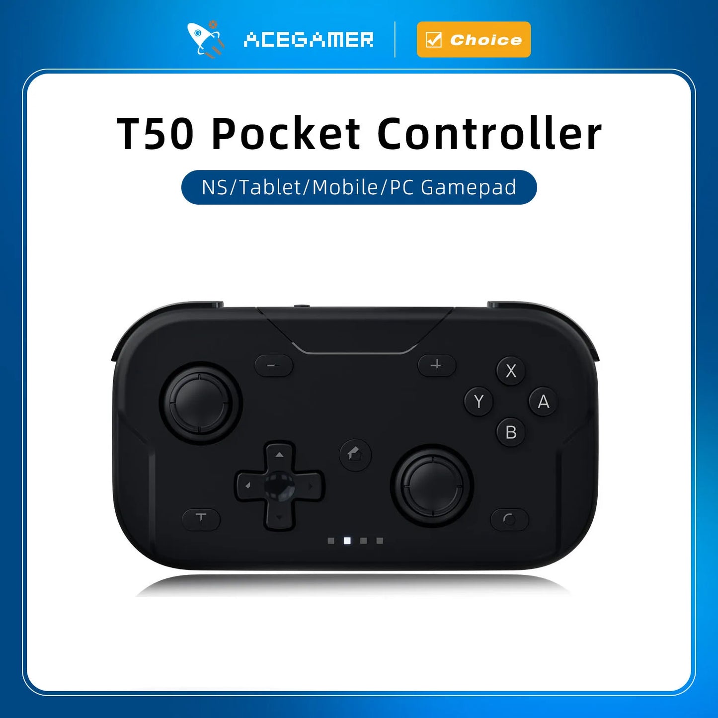 AceGamer Pocket Game Controller Portable Hall Joysticks 1000Hz Bluetooth Gamepad for Switch/Switch2/Android/iOS/PC/Steamdeck