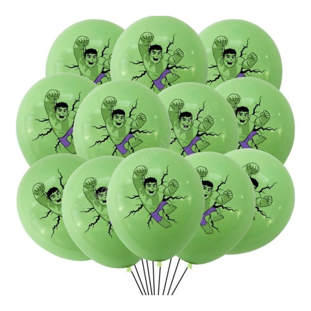12 Inch Marvel Superhero Latex Balloon Set Avengers Spiderman Hulk  Boys Birthday Party Baby Shower Party Decorations Kid Toys