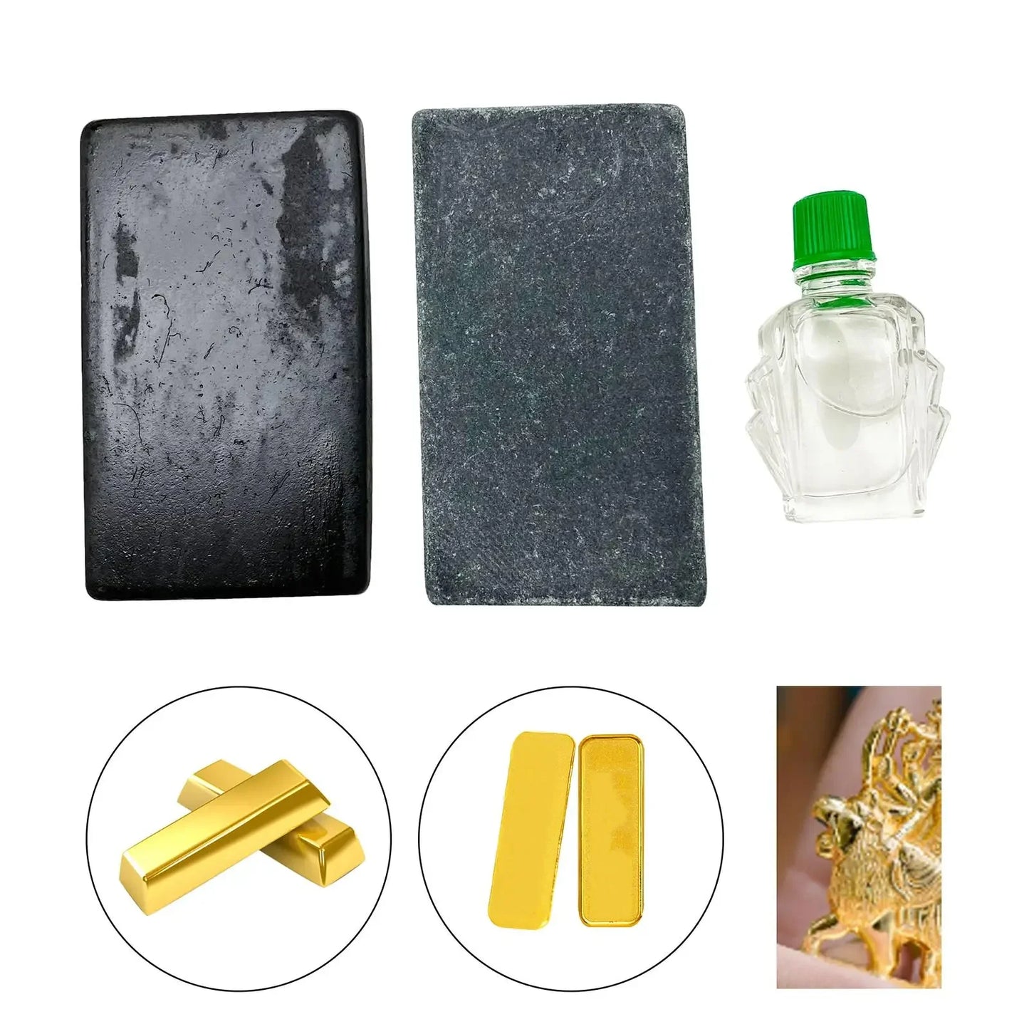 Gold Testing 10K/14K/18K/22K/24K Acid Tester Stone/Water for Jewelry Portable Precious Metals Detector with Tools