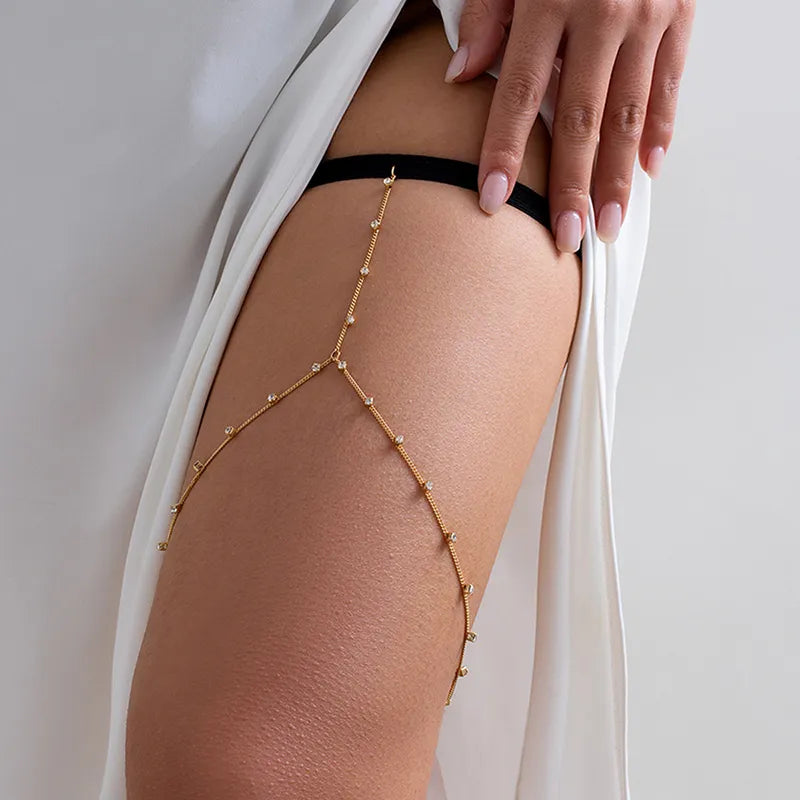 New Bohemian Thigh Chain Simple Star Body Chains for Women Double-layer Metal Bodychain Fashion Thigh Jewelry Leg Chain Women