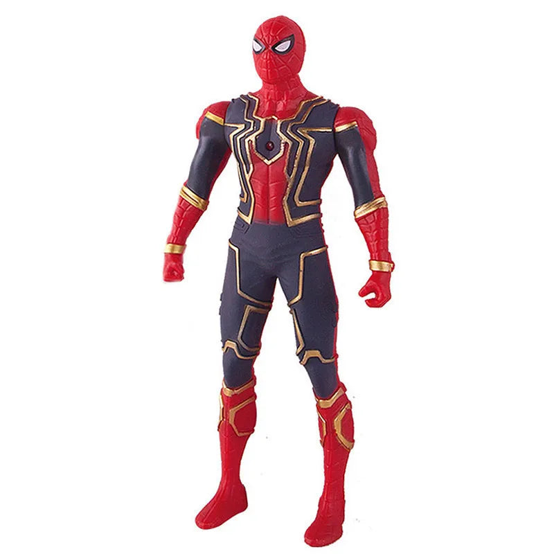 Marvel Spiderman Hulk Ironman Anime Hobby Toy Christmas Gift Movable Joints Luminous Doll Collection Handmade Model Fashion Toy
