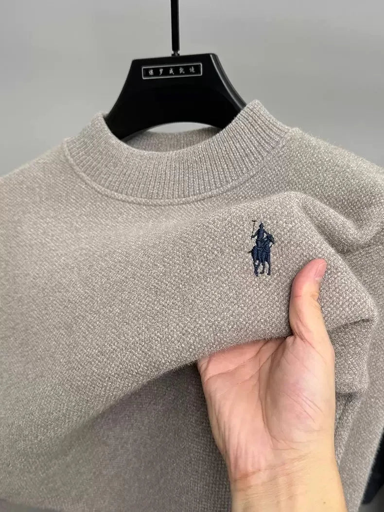 High end brand velvet sweater, men new designer fashion  embroidery pullover