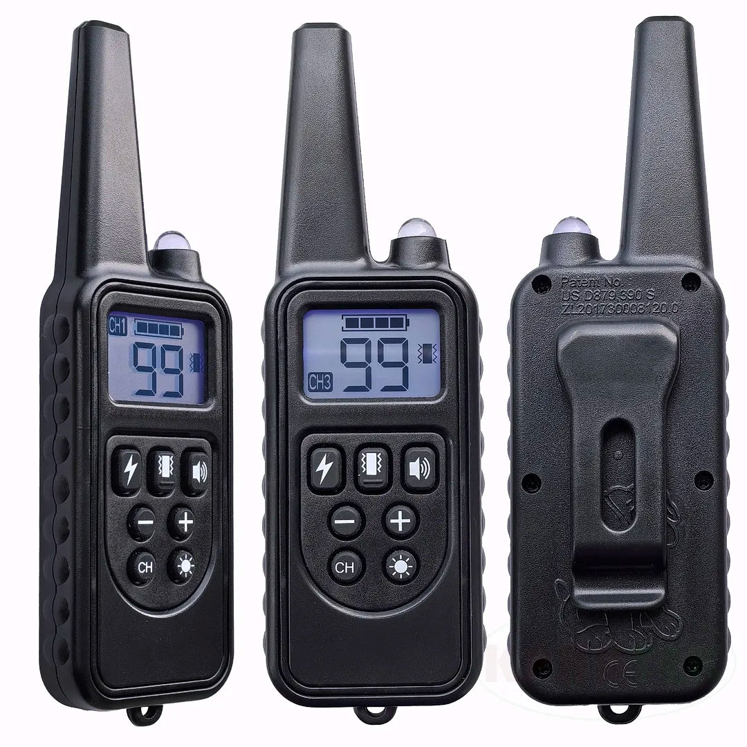 H880 Black Remote Dog Training Collar, For 1/2/3 Dogs, Shock, vibration and beep Function, Rechargeable and Waterproof