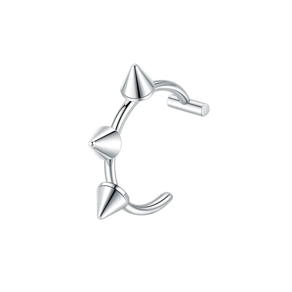 1PC Stainless Steel Fake Nose Ring Hoop Septum Rings Non-Pierced C