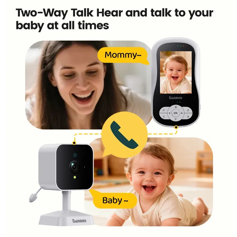 Baby Monitor Two-Way Audio Voice Intercom Infrared Night Vision Baby