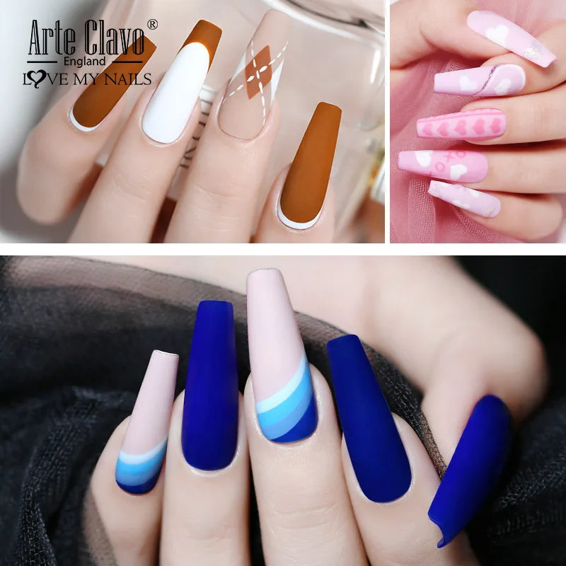 Arte Clavo Autumn Winter Series Jelly Gel Nail Polish 15ml LED Nail Gel Hybrid Varnish Matt Top Base Coat Nail Art Gellak Primer