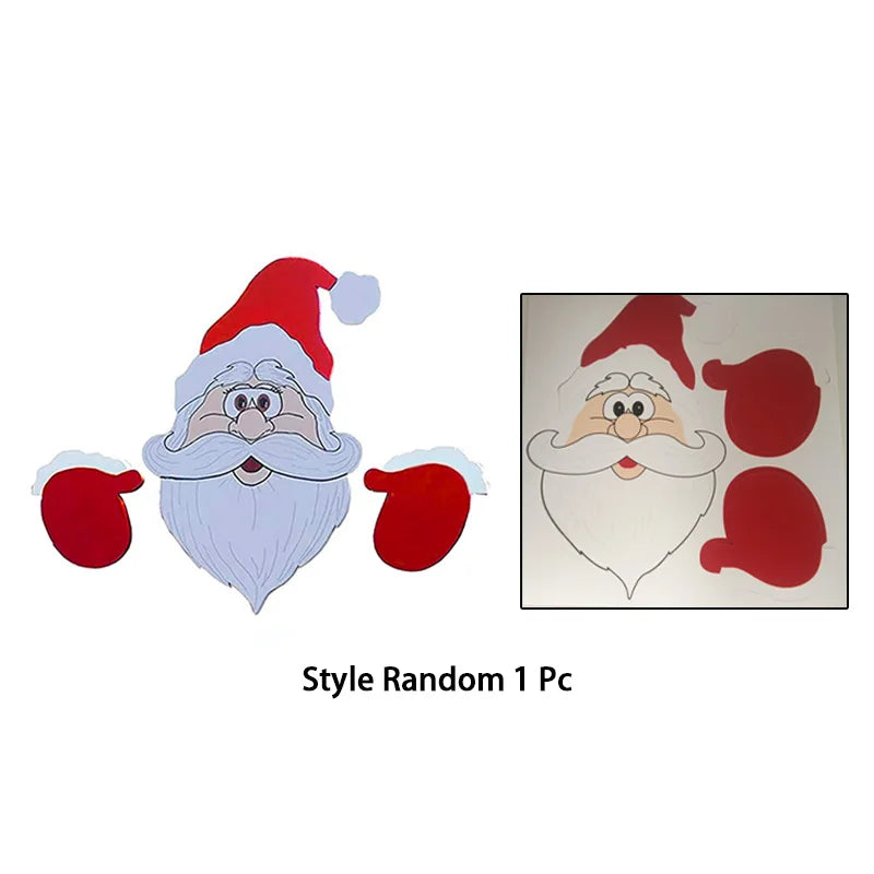 Creative DIY Christmas Fence Decor Cute Santa Claus Fence Peeps Outdoor Garden Patio Fence Lawn Sign Decoration 2025 Navidad