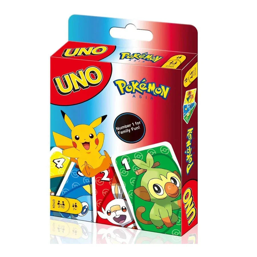 One FLIP! Pokemon Board Game Anime Cartoon Pikachu Figure Pattern Family Funny Entertainment uno Cards Games Christmas Gifts
