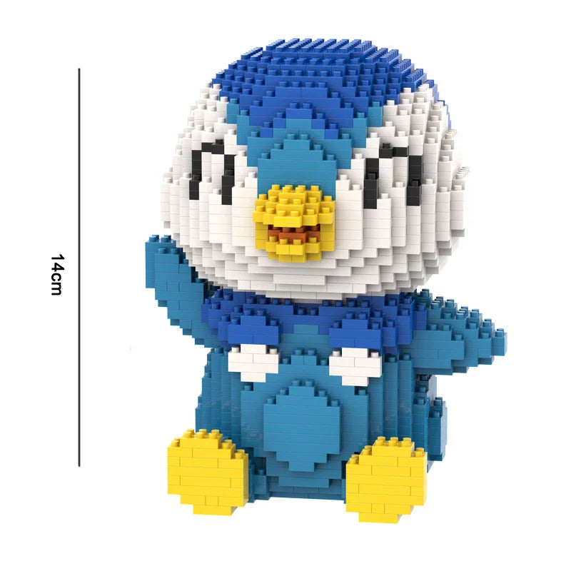 Pokemon Figure Gengar Piplup Mega Charizard Micro Building Blocks DIY Assembly Puzzle Mini Bricks Toys for Kid Christmas Gift