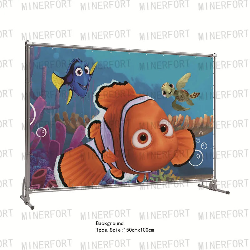 Finding Nemo Themed Party Supplies Cake Topper Balloons Stickers