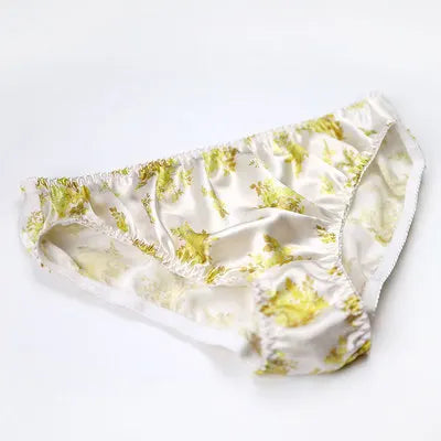 Lingerie Mid Rise 100% Natural Silk Briefs Mulberry Silk Panties Women's Underwear