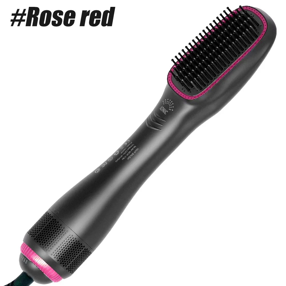 1PCS Hair Dryer Brush Blow Dryer Brush Straightener,3-in-1 1200W Ionic Hot Air Brush Styler with Ceramic & Tourmaline Technology
