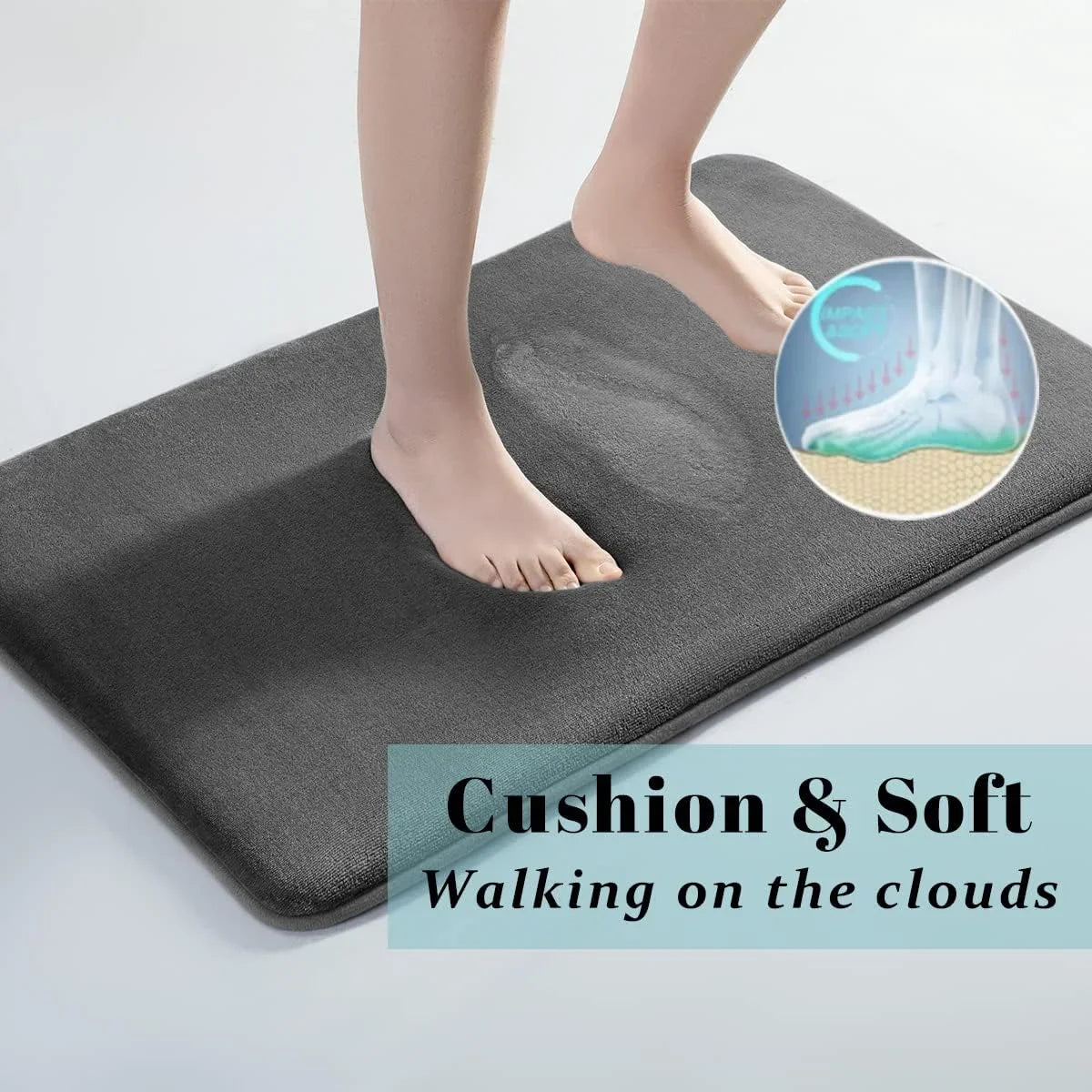 Super absorbent floor mat, anti slip coral velvet door mat