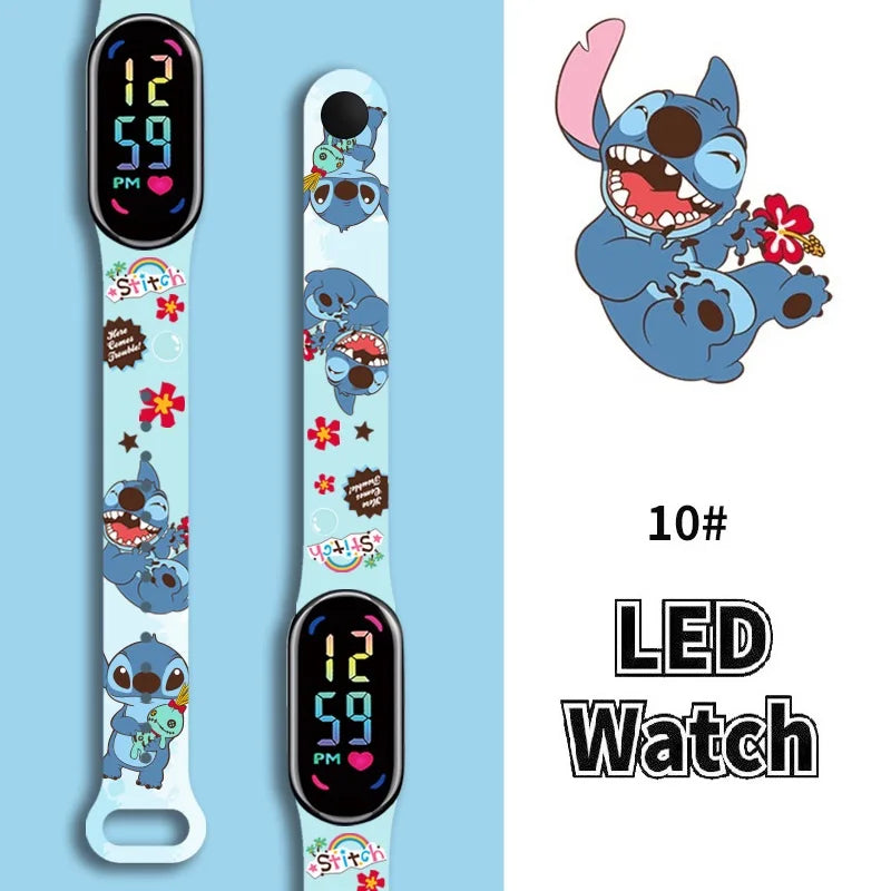 Stitch Children Watches Girls Waterproof Sport ,Touch Screen Watch Digital Clock Bracelet Gifts.