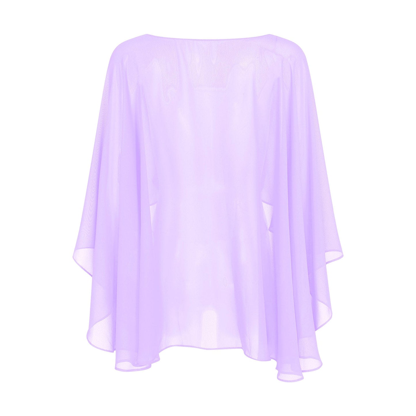 Women Chiffon Solid Pullover Capes Shawl Hi-low Hem Thin Soft Shrug Ponchos for Wedding Bridal Bridesmaid Evening Party Dress