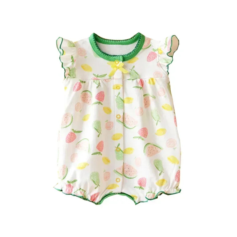 3-18 Month Baby Summer Clothes Rompers Girls Overalls Short Sleeve