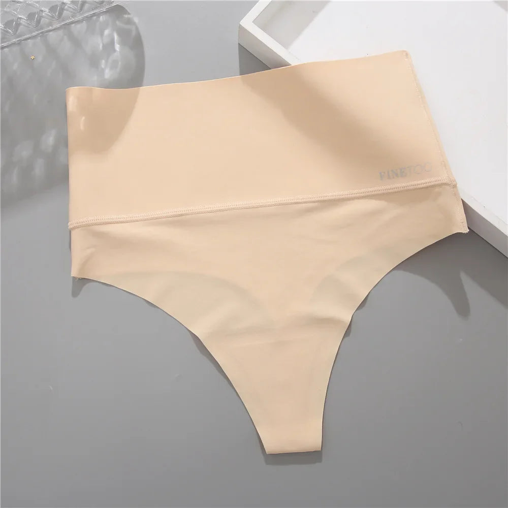 Bodyshaper High Waist Seamless Thong Women Panties Underwear Anti-bacteria G-String Female Intimates Lingerie Shapewear Panties