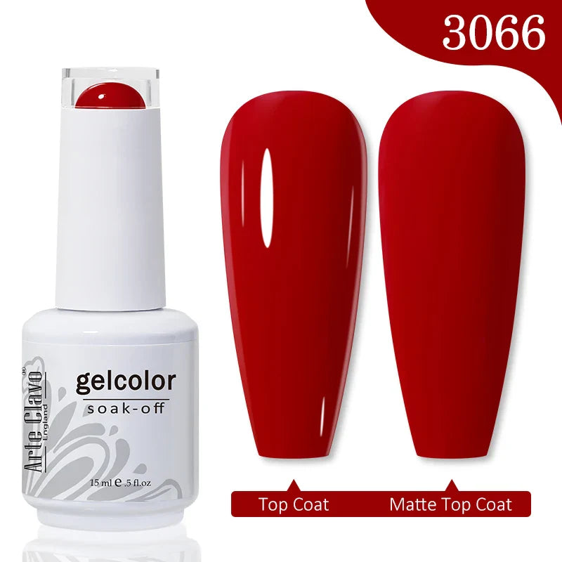 Arte Clavo Autumn Winter Series Jelly Gel Nail Polish 15ml LED Nail Gel Hybrid Varnish Matt Top Base Coat Nail Art Gellak Primer