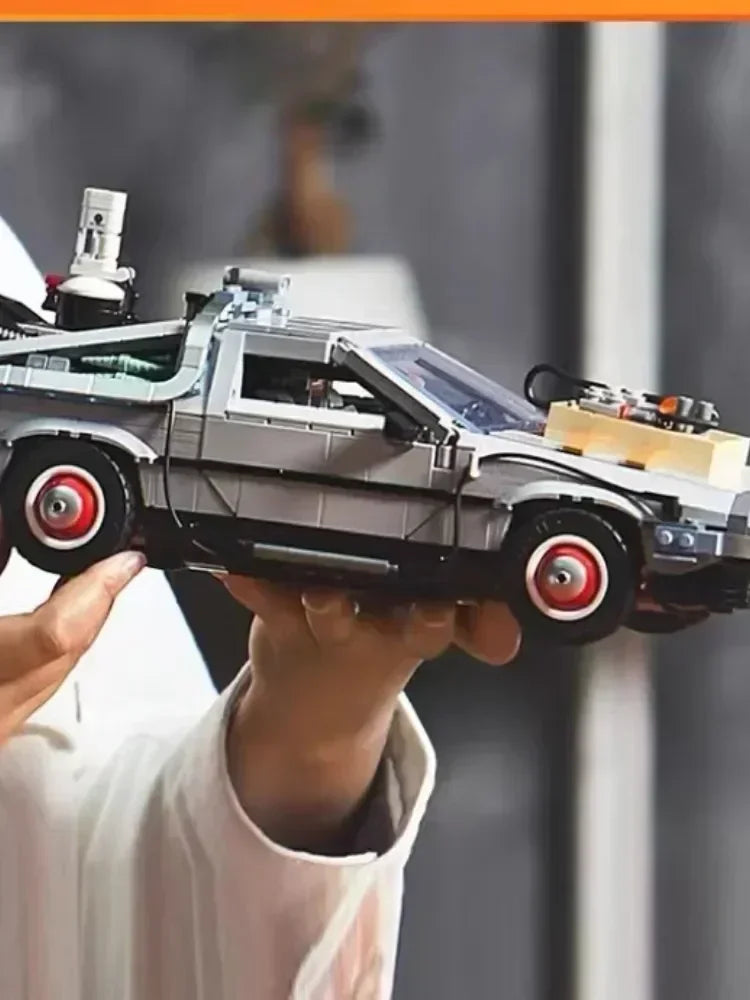 10300 DeLorean Back to the Future Time DMC-12 Machine Sport Car Building Blocks Fit Bricks Toys for Children Chritmas Gift Set