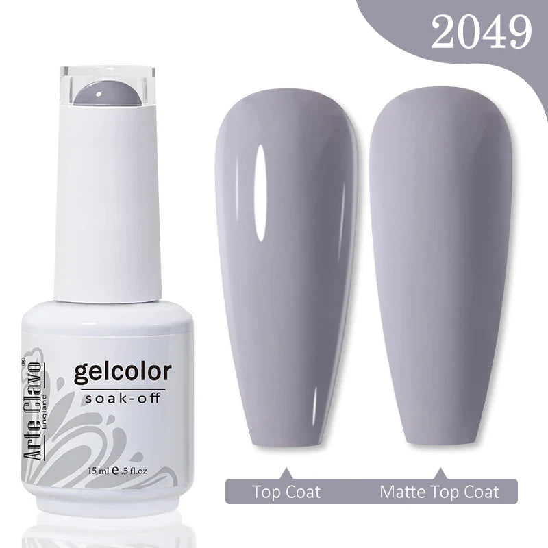 Arte Clavo Autumn Winter Series Jelly Gel Nail Polish 15ml LED Nail Gel Hybrid Varnish Matt Top Base Coat Nail Art Gellak Primer