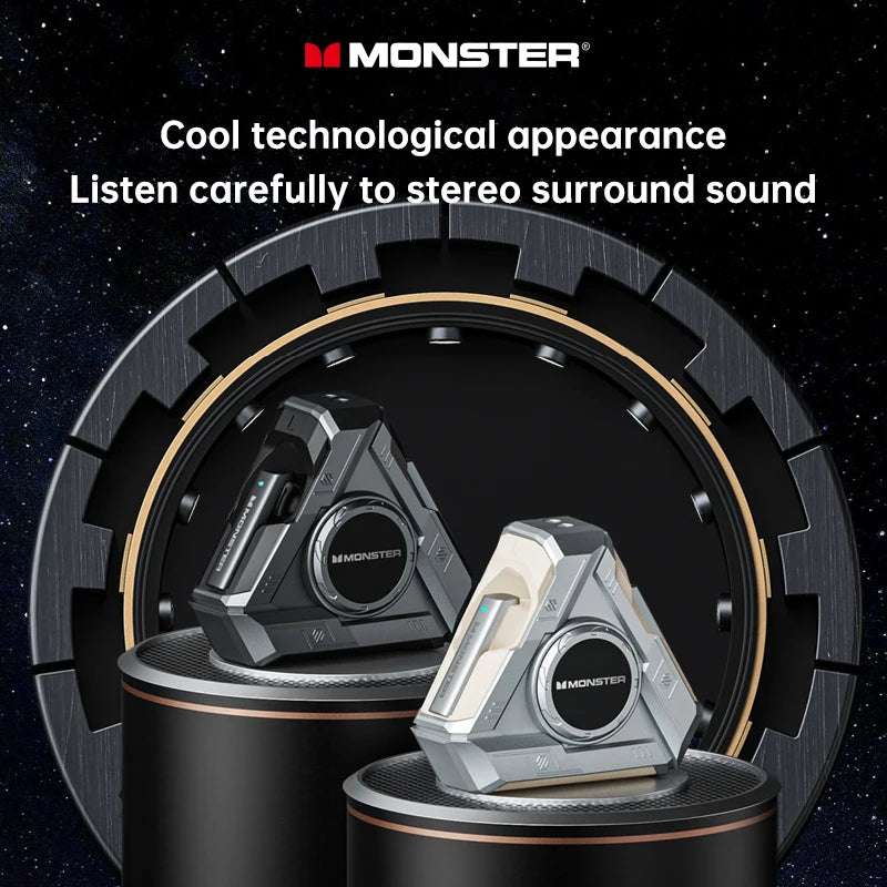 Monster XKT22 TWS Wireless Bluetooth Earphones Gaming Earbuds Sport Headset HD Call Noise Reductio Low Latency with Mic ﻿