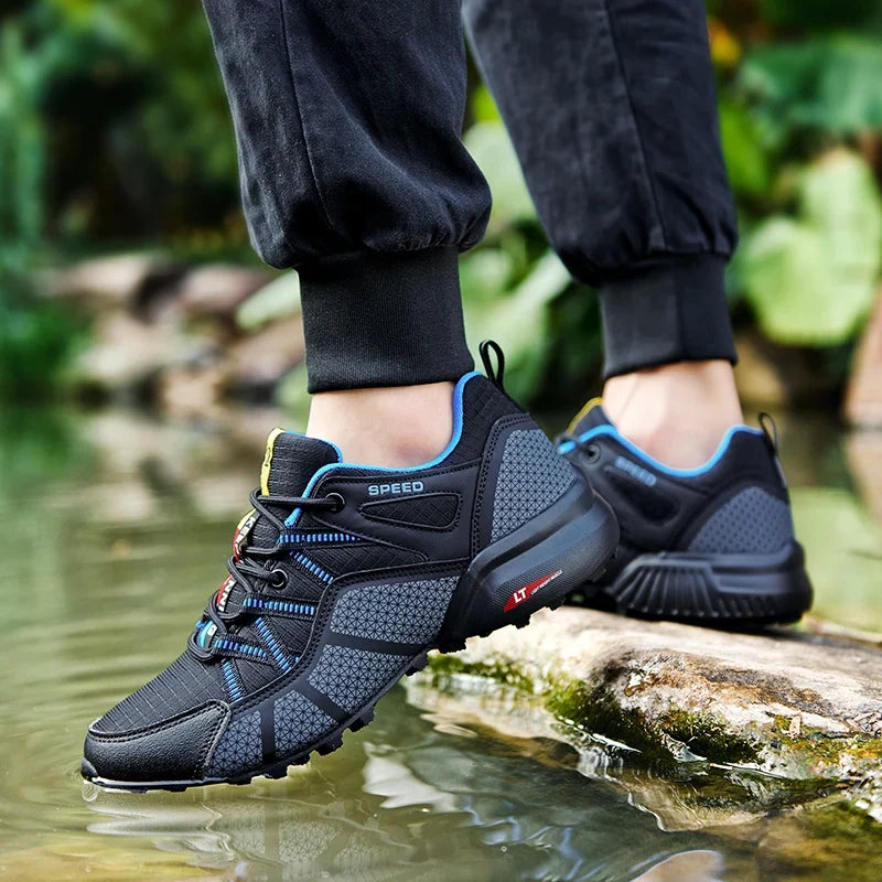 Men's Hiking Shoes All-terrain Outdoor Sports Shoes Breathable Mesh Non-slip Wear-resistant Hiking Shoes Outdoor Cycling Shoes