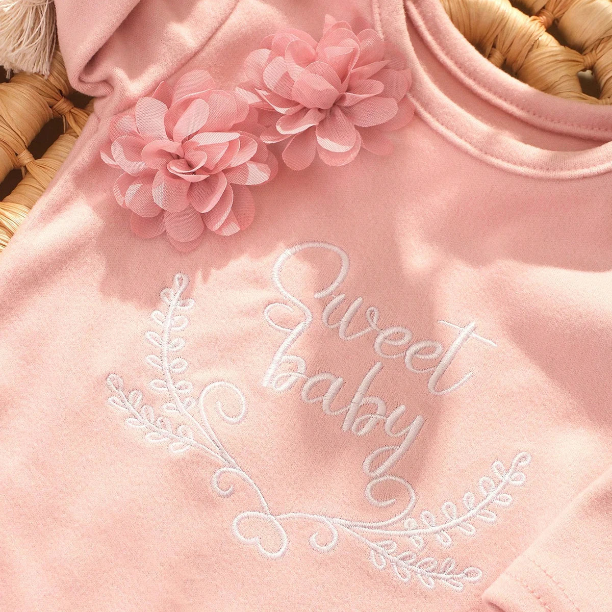 2pcs Newborn Rompers Spring Autumn Baby Girl Clothes Floral Cotton
