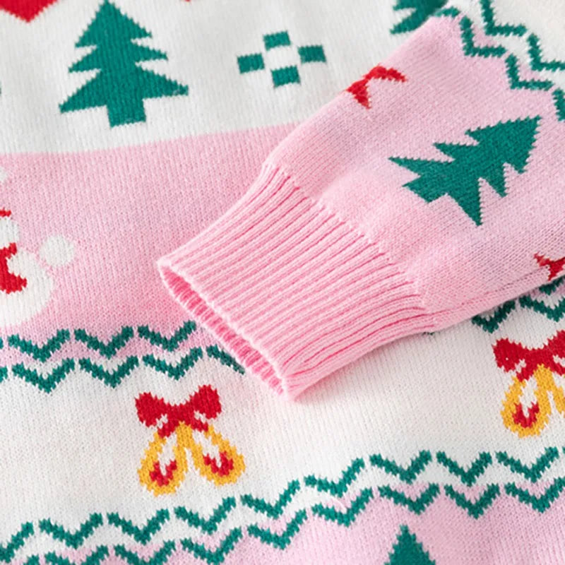 Children Baby Christmas Tree Knitted Autum Winter Boy Girl Clothes Round Neck Kid Toddler Girls Boys Pullover Outerwear