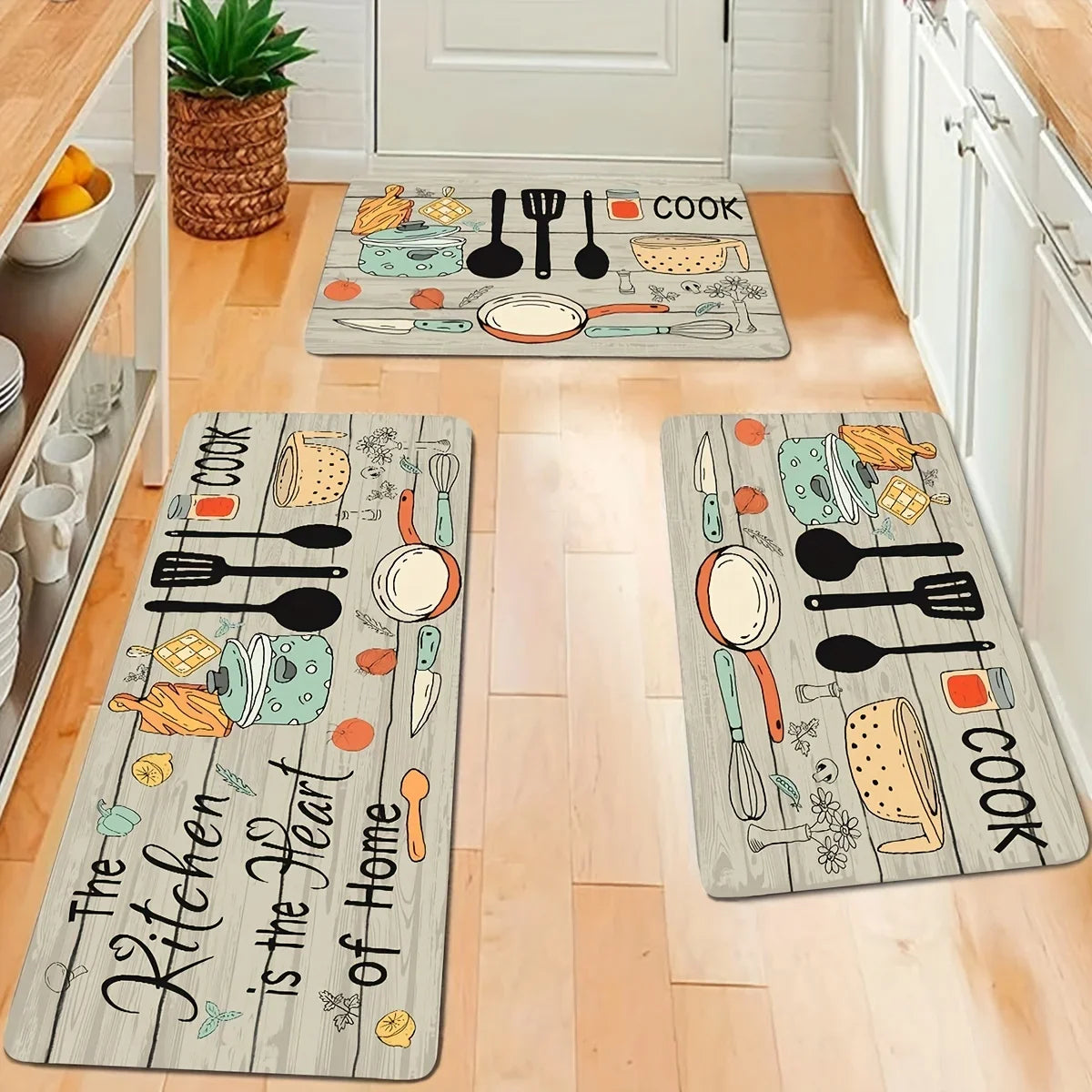 Kitchen Mat Non-slip Kitchen Rug Kitchen Carpet Absorbent Mat Hallway Bedroom Living Room Long Floor Carpet Entrance Doormat
