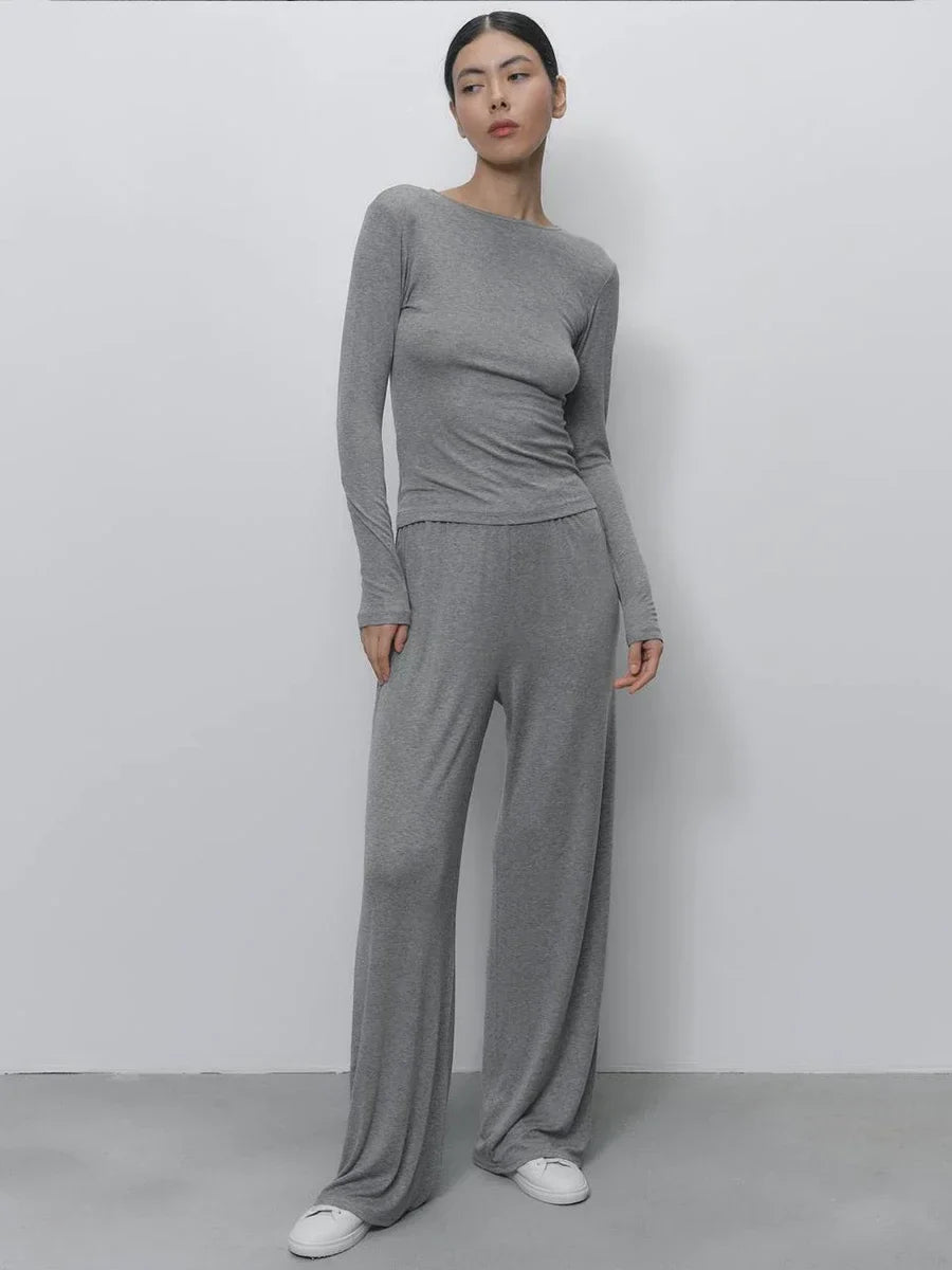 Hirsionsan Modal Soft Loose Sets Women Casual Two or Three Pieces Long Sleeve Cardigan & High Waist Dresses Outfits Tracksuit