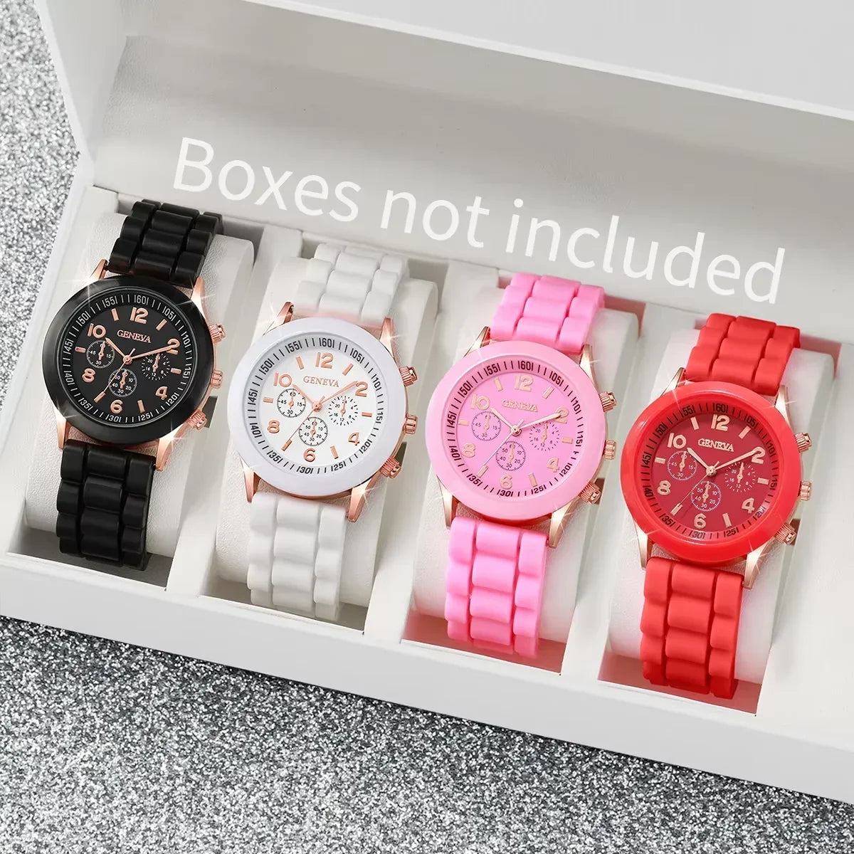 Ladies' Fashion Quartz Watch Set with Roman numerals and heart-shaped pendant bracelet,12pcs - Alloy case,