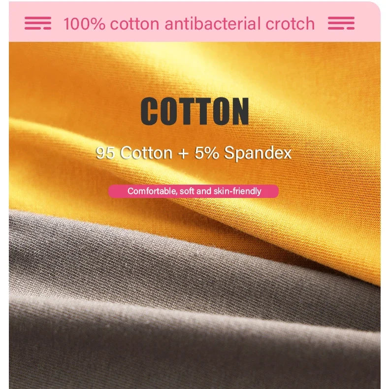 3pcs Set Womens Cotton Boyshorts 45-80kg Boxer Shorts Comfortable Underwear for Women Girl Student Breathable Soft Sexy Panties
