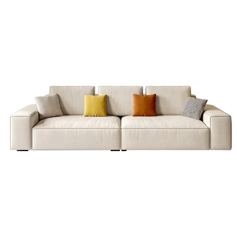 Customizable Modern Simple Leave-in Cloth Small Apartment Home Living Room Minimal Tofu Block Sofa