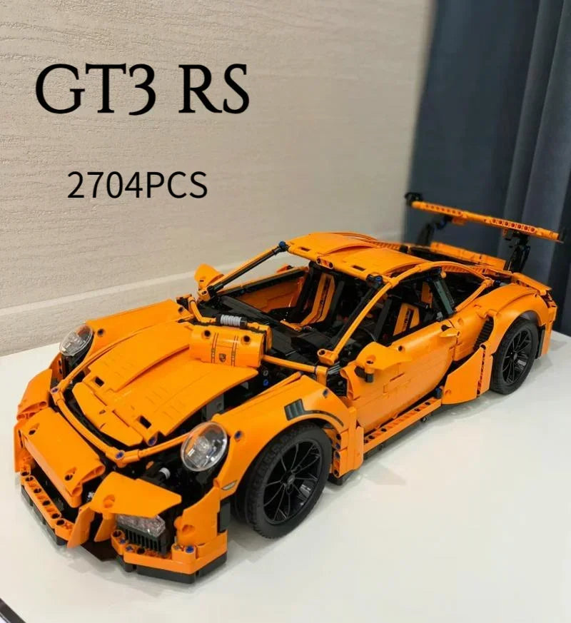 MINISO MOC Technical Brick Orange Super SportsCar Model Compatible 42056 Building Blocks Kid Educational Toy Birthdays Gifts Set