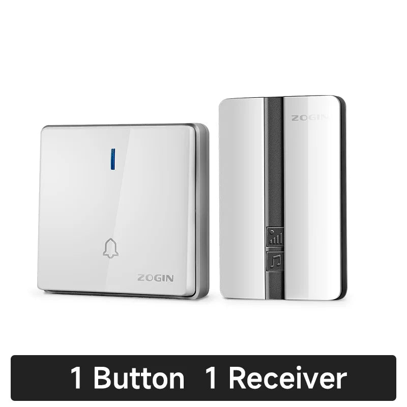 VeryHome Wireless Doorbell Waterproof Self-powered Button Smart Door Bell Sets Home Welcome Outdoor House Chimes  Receiver