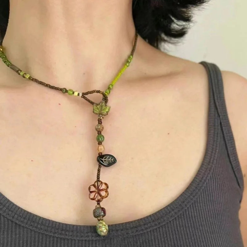 EtherealBe Y2K Opal Necklace for Women - Timeless Elegance