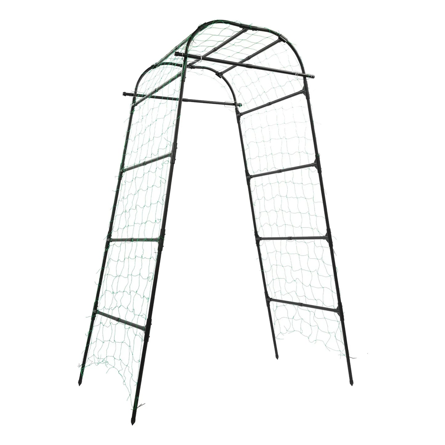 Garden Arch Trellis 82.7in Tall, Climbing Plant Support 35.4x31.5in, Steel Arbor for Cucumber Grape Vine Tomato