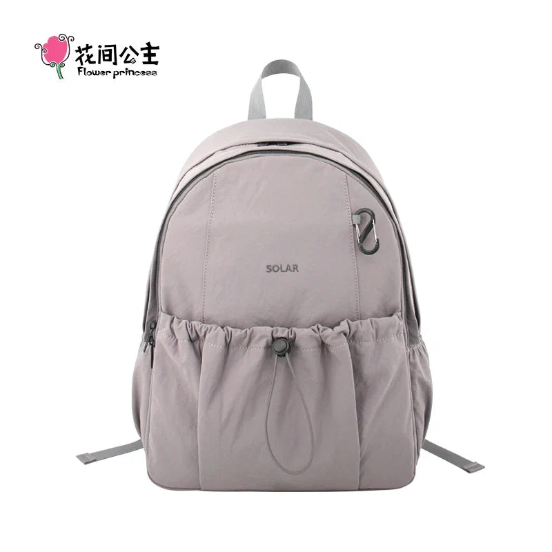 Flower Princess Solar 2025 New Original Women's Backpacks Commuting Travel School Simple Backpack Female Bag for Woman Back Pack
