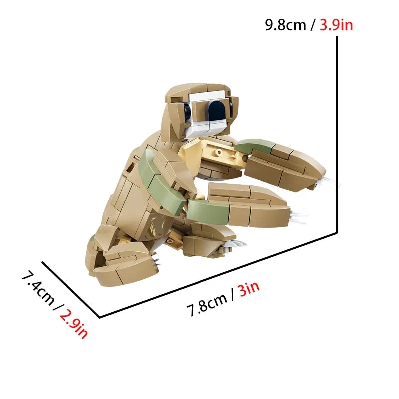 Creative Animal Models MOC Building Blocks Giraffe Lion Wolf Children DIY Assembled Brick Toys for Boy Birthday Christmas Gifts