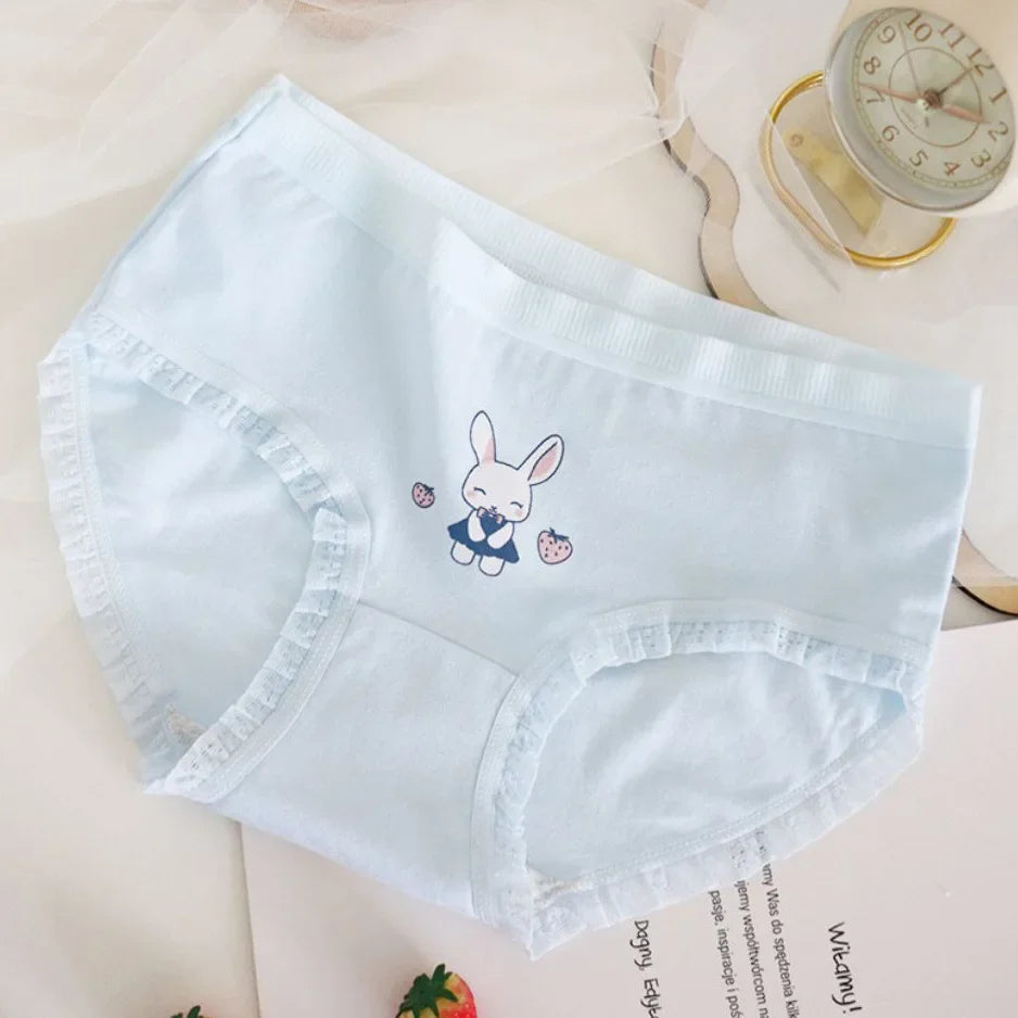 Teenage Triangle Panties Kids Solid White Underwear Pants Pure Cotton Breathable Underpants Child Girls Briefs For 7-16 Years