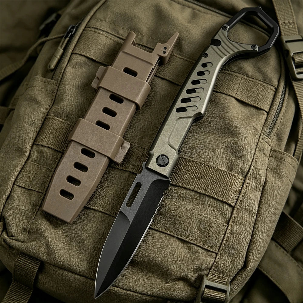 Folding Pocket Knife with Premium N690 Blade T6 Aluminum Handle Multi-Purpose Portable Utility Tool for Camping & Daily Carry
