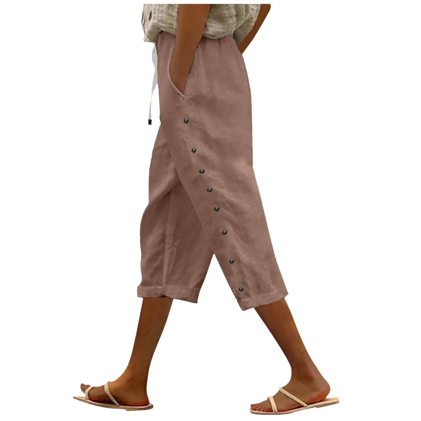 Fashion Casual Summer Capris Women'S High Waisted Short Pants Black White Slim Fit Trousers Street Sports White Black Pants