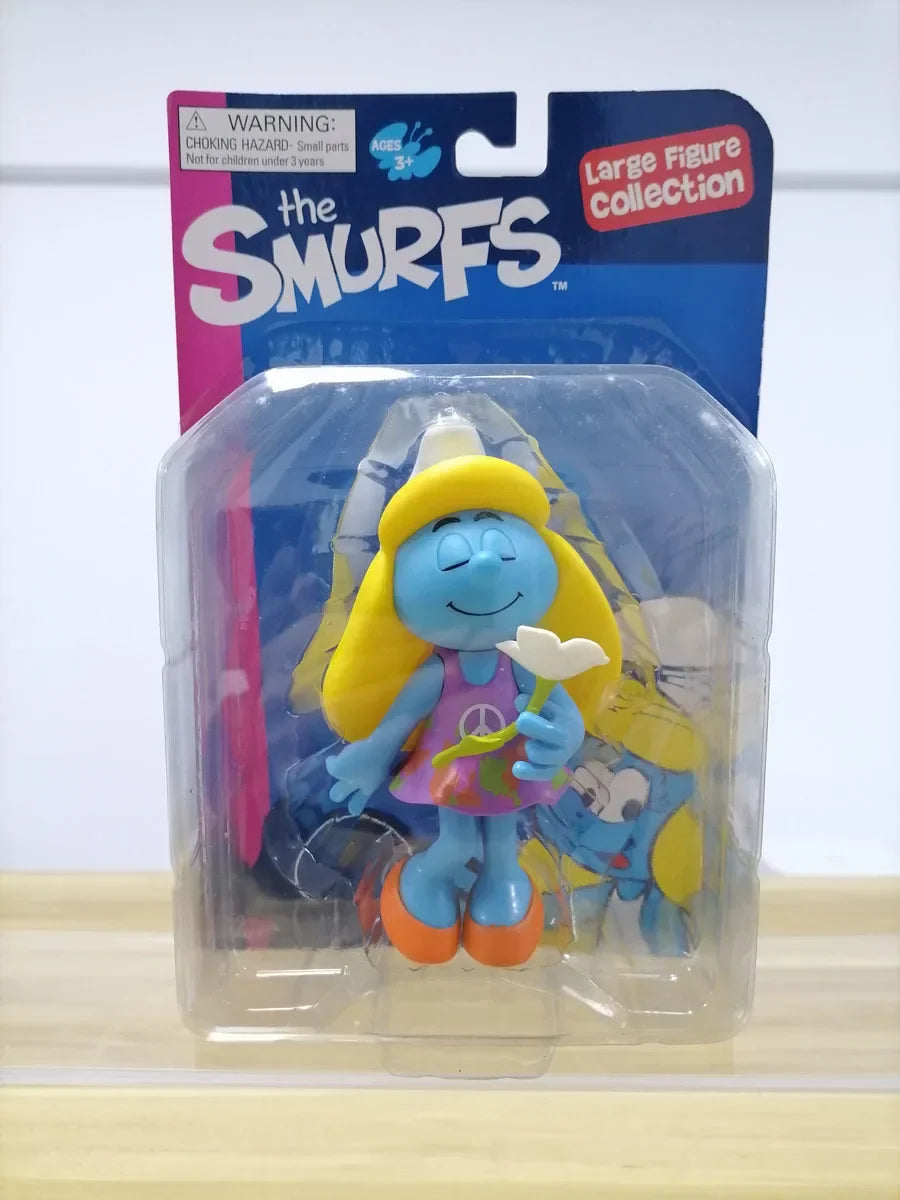 Children Play House Toy Smurf Mushroom House Doll Articulated Movable Nostalgic Animated Hand Puppet Ornaments Nostalgic Toy